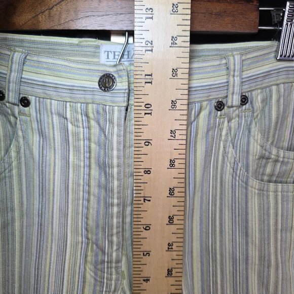 Vintage TEHAMA NANCY HALEY Striped Capri Pants 14 - Picture 12 of 13